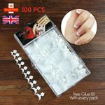100 Pcs False Short French Nail Tips Fake Nails Art Acrylic For Nail Gel Polish
