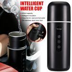 12V/24V Car Travel Kettle Water Heating Bottle Electric Mug Heated Coffee Black