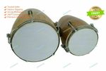 Folk Musical Instrument Two Piece Natural Wood Bango Drum Set Brown Color