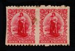N.Z. 1901 1d UNIVERSAL 1d, IMPERF VERT (HORIZ PAIR), SG 278a, MINT, CAT. £500