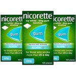 6 x 105 Nicorette ICY WHITE Flavour 4mg Gum  - 630 Pieces, 