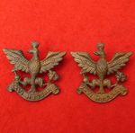 Pair of 26th Hussars collar badges