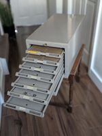 Vintage Art Collectors 7 Drawer Filing Cabinet Key and Lock Working