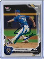 Jacob Misiorowski Autographed 2026 MLB Topps NOW 178 Rookie Card RC BREWERS ACE