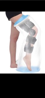 YUNCHI Waterproof Full Leg Cast Cover  Shower Extra Wide Adults Knee Brace Large