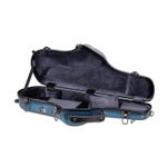 Crossrock Protect Alto Saxophone Flight Case-Blue Fiberglass Shaped Hardshell