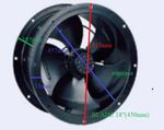 450mm Industrial Duct Fan Cased Axial Commercial Kitchen Canopy Extractor 450S-T