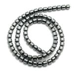 Grey Hematite (Non Magnetic) Beads Drum 6mm Strand Of 69+