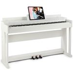 ♬Mustar 88 Graded Hammer Weighted Digital Piano Electric Keyboard 3 Pedals Stand