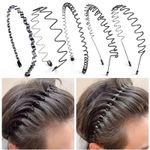 Black Metal Sports Hairband Headband Wave Alice Style Hair band Unisex Men Women