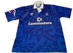 Vtg CHELSEA 1991-93 HOME FOOTBALL SHIRT Umbro Retro Commodore Player Signed (22