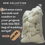 Bulk 3KG Bag of Wadding Scraps for Quilting, Crafts, and More!