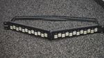 Excel 1U 24 Port Populated CAT6 Angled Keystone Panel with Cable Management Bar