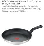 Tefal Comfort Max Stainless Steel Frying Pan 30 cm, Thermo-Spot