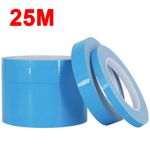 25M Double Side Thermal Conductive Tape 5-25Mm Widthblue Heat Transfer Tape Adhe