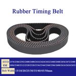 Width10-80mm Timing Belt Arc Teeth 8mmPitch Rubber Drive Belt HTD 8M 2376-2632mm