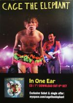 CAGE THE ELEPHANT In Our Ear FLYER 2008 TOUR 2-Sided MINT Glossy Original
