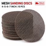 10PCS Mesh Sanding Discs Hook & Loop Sandpaper Pads 60-800 Grit 4" 5" 6" 7" UK