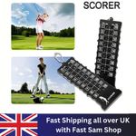 Golf Scorekeeper Stroke Counter Scorecard Portable Easy to Use 18-Hole Keychain