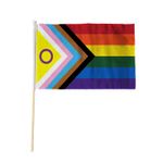 Flagtex Intersex Progress Pride Hand Flag Waving Flags