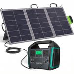 725.76Wh  Power Station 1000W With 100W Solar Panel ,Solar Generator 2xUSB-C PD