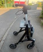 Able2 Saturn 4-Wheel Rollator Foldable Walker with Seat & Storage, Grey/Black