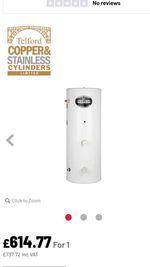 Telford Tempest  300 Ltr Direct Unvented Water Heater