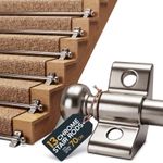 Stair Rods 13 Pack Chrome Carpet Runner 70cm Twin Brackets Screws Fixing Kit