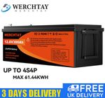 12V 300AH Lithium LiFePO4 Battery 10000+ Deep Cycle Solar RV Off-grid 200A BMS