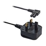 3M Figure Fig of 8 IEC C7 Mains Power Lead Cable - Right Angled Angle