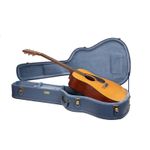 Crossrock Wood For Dreadnought Acoustic Guitars,Mink Imitation Fleece-Smoke Blue