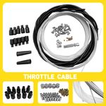 Universal 5 Metres DIY Throttle Cable Kit Nipples Ferrules Motorbike Replacement