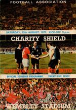 1977 F.A. CHARITY SHIELD LIVERPOOL 0-0 MANCHESTER UNITED DAGLISH DEBUT NEAR MINT