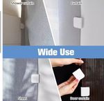 Pac Of 6 Self Adhesive Shower Curtain Clips, U-clips, Windows Curtain