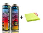 COOL5 2x Car Air Con Gas Regas Refill Kit R134a R12 2in1 5in1 + Free Cloth