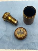 Antique Koristka Milano 1/12” Brass Microscope Objective With Cannister 
