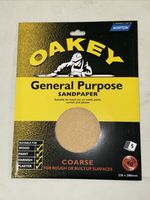 Oakey Sand Paper 5 Pack of Sheet Size 230x280mm 40/70grit Sanding Block Quality