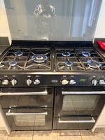 Belling Black Freestanding Natural Gas Cooker 7 Burners 2 Ovens Grill Display