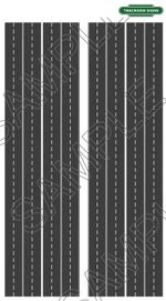 Straight Road - OO Gauge - 66mm wide Roads - Model Railway