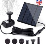 Garden Solar Water Pond Pump Powered Panel Kit Outdoor Pool Fountain Submersible