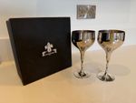 Two metal Grande Epicerie wine goblets with box