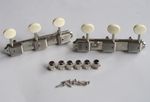 Nickel w/ Ivory Vintage 3 on a Plate 3x3 Guitar Tuning Keys Tuners for LP SG JR
