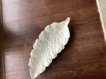 Vintage Ceramic Cream Cabbage Leaf Dish