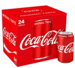 Coca-Cola Original Taste Soft Drink Cans 24 x 330ml | Classic Refreshing Fizzy