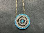 3.88g Vintage Sterling Silver 925 Necklace Round Pendant Adj. 17 in M