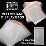 Clear Cellophane Bags Self Seal OPP Clothes Gift Sweets Plastic Cello for Cards