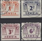 Zambia 1964 Postage Due  - 4 values, used