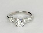 Round Cut 3.25Ct Five Diamond 14K White Gold Engagement Ring Simulated in Size 7