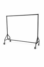 Super Heavy Duty 6ft Black Commercial Grade Steel Clothing Rail With 150KG Load