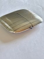 ART DECO Continental .900 Silver Gilt CIGARETTE CARD CASE BLUE Cabochon C1930